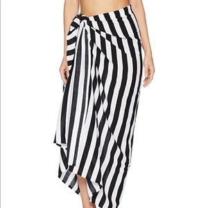 MIKOH black and white oversized wrap sarong